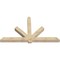 Ekena Millwork Kennewick Rough Sawn Timber Gable Bracket, Douglas Fir, 96"W x 56"H x 6"D x 6"F, 14/12 Pitch GBW096X56X0606KEN00RDF - alternate 4